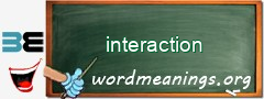 WordMeaning blackboard for interaction